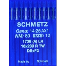 Schmetz leather point needles CANU 14:25 AX,1738(A)LR 16x230 R TW DBxF2 size 80/12